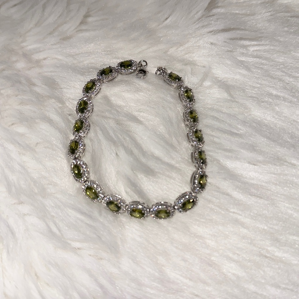 Silver Peridot Bracelet